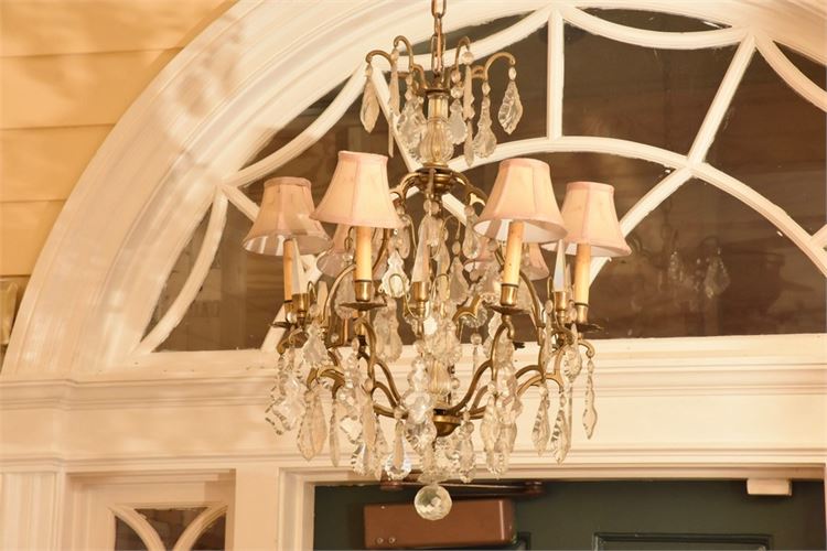 Prisim Glass and Metal Chandelier