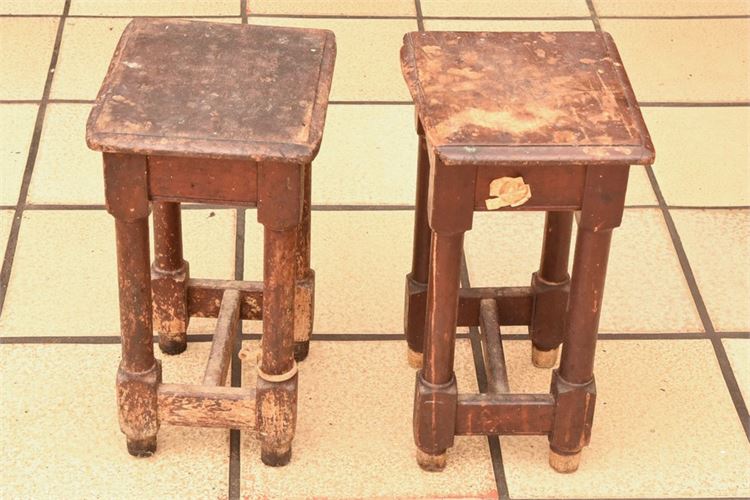 Pair Of Wooden End Tables