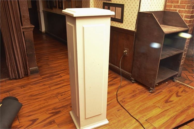 White Painted Pedestal