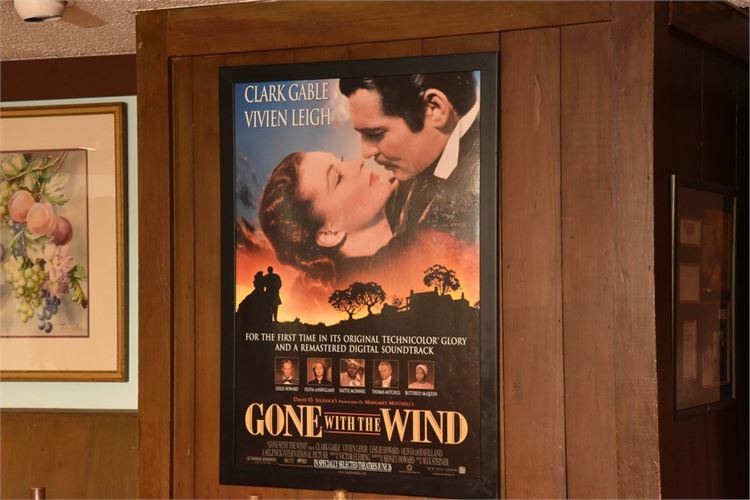 Framed "Gone With The Wind" Poster