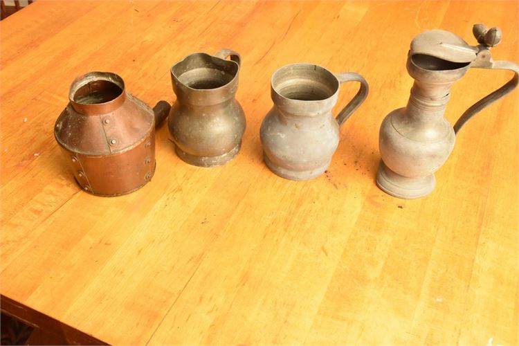 Group Lot Of Vintage Metal Vessels