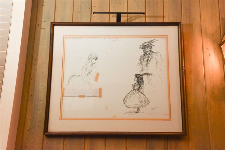 Framed Sketch With Showcase Light