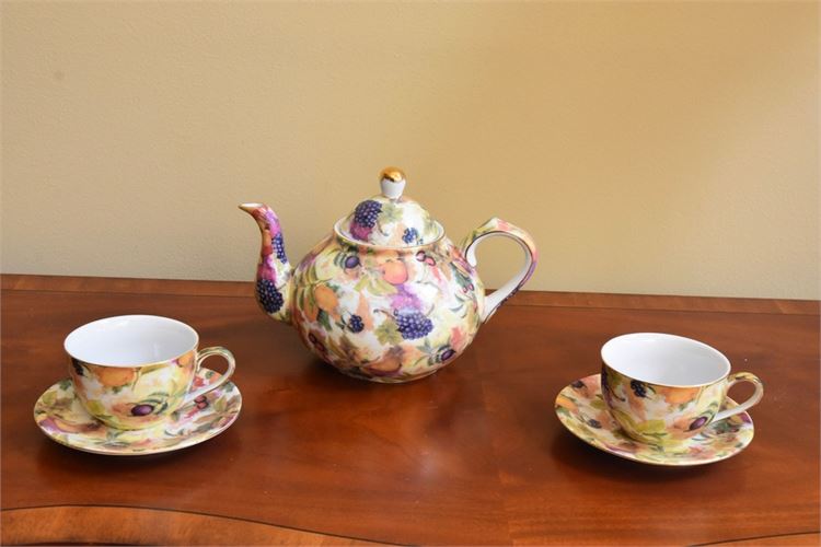 BAUM BROS. Fruit  Pattern Partial Tea Service