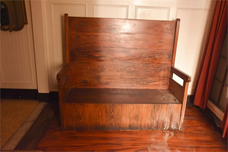 High-back Wooden Bench