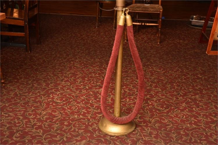 Velvet Rope and Brass Stand