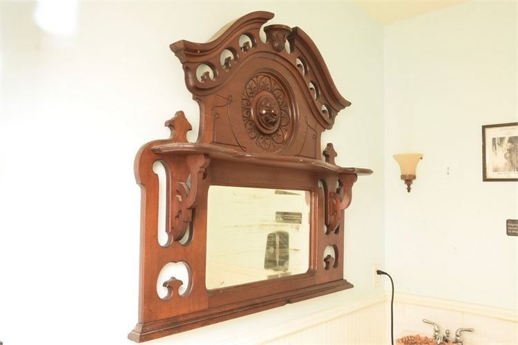 Carved Wood Wall Mirror