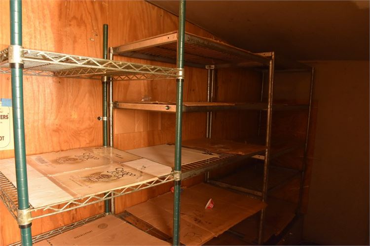 Group Lot Of Metal Shelving