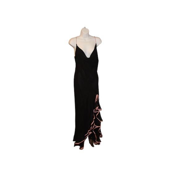 Bari Jay Sheer Ruffle Laced Gown (Sz 7-8)