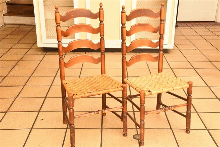 Two (2) Ladderback Side Chairs