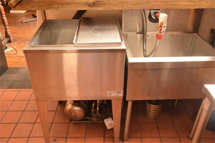 Stainless Steel Ice Bin And Bar well / sink With Spray Gun