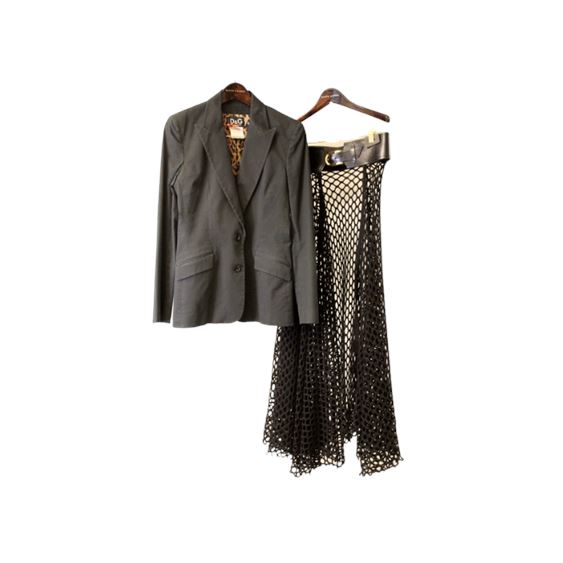 Dolce & Gabbana Jacket (Sz 6) & Midi Macramé Wrap (Adj. Sz 6-10)