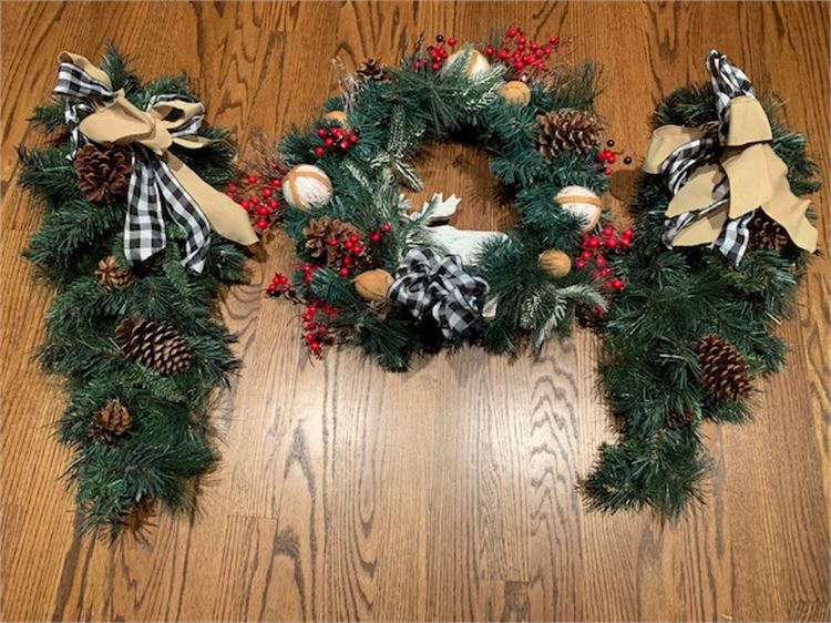 Custom Christmas Wreath and Garland (Set B)