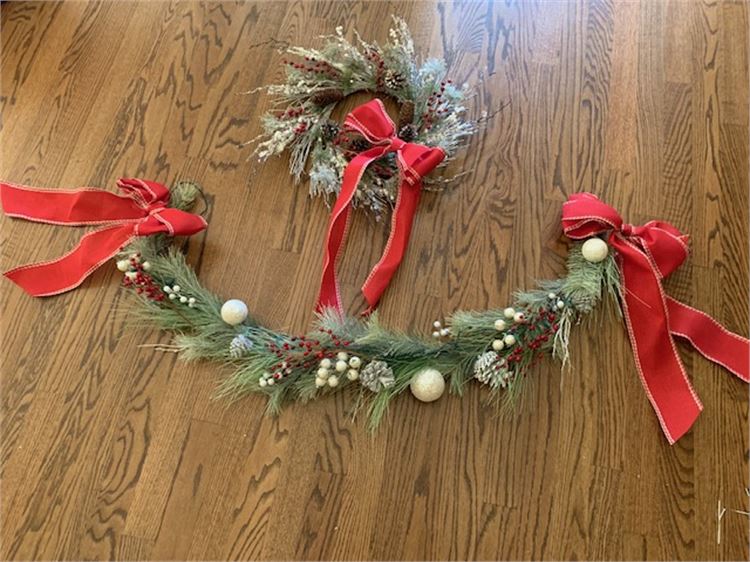 Custom Made Christmas Wreaths & Garland (Set C)