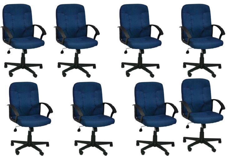 Eight (8) Rolling Office Chairs