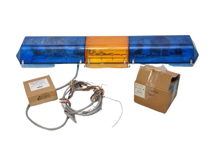 Blue and Orange Light Bar