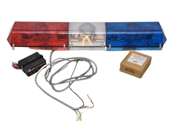 Blue Red and White Light Bar