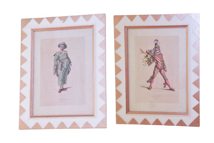 Pair Of Framed Jester Prints