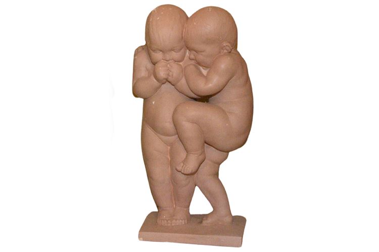 Sculpture Of Two Young Children