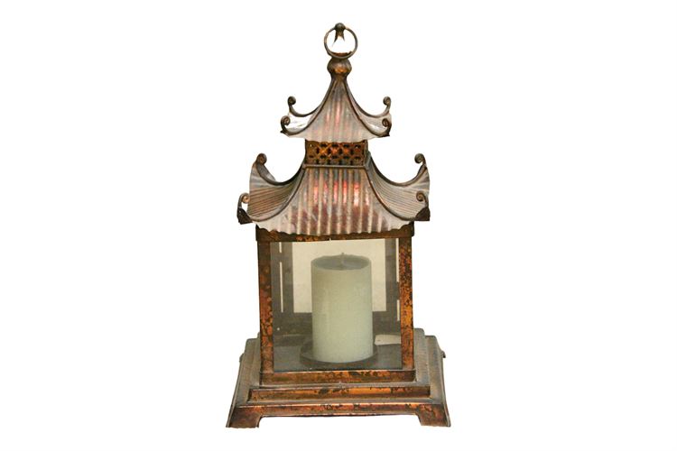 Decorative Metal Pagoda Candle Holder