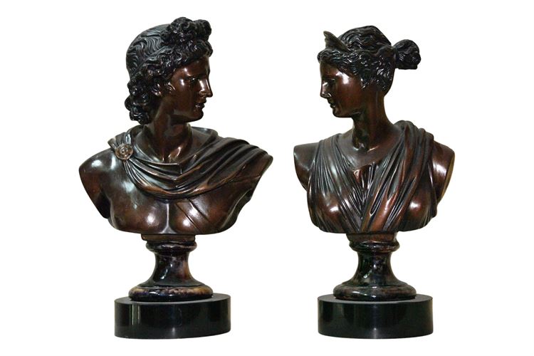 Pair Of Classical Style Busts