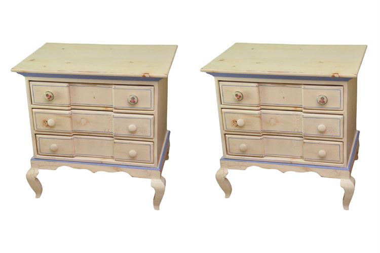 Pair Of Painted Bedside Chest