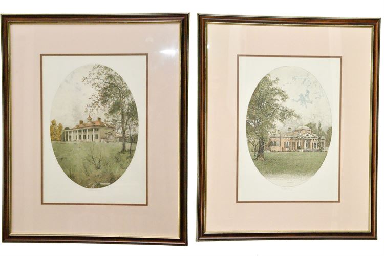 Pair Of Framed Prints Signed