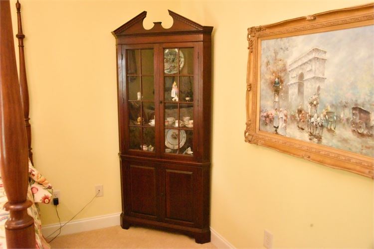 Mahogany Corner Cabinet