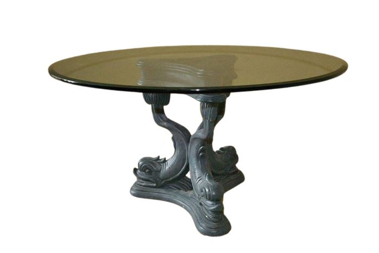 Round Glass Top Table