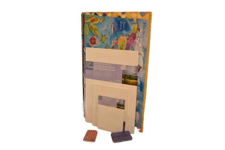 Group Lot Of Art Canvases