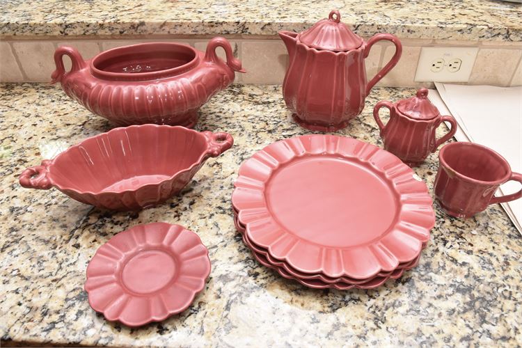 Red Dishware Set