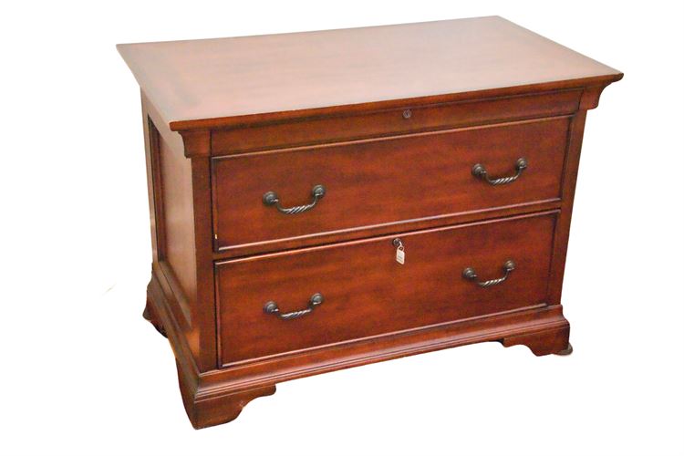 Two Drawer Wooden File Cabinet