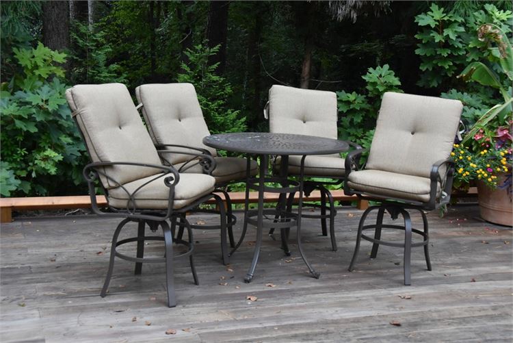 Five (5) Piece Aluminum Patio Drinks Set