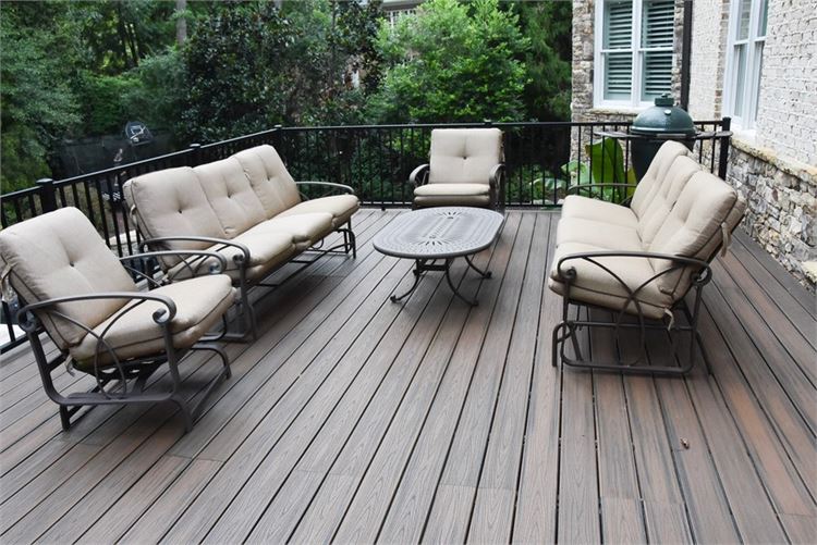 Five (8) Piece Aluminum Patio Set