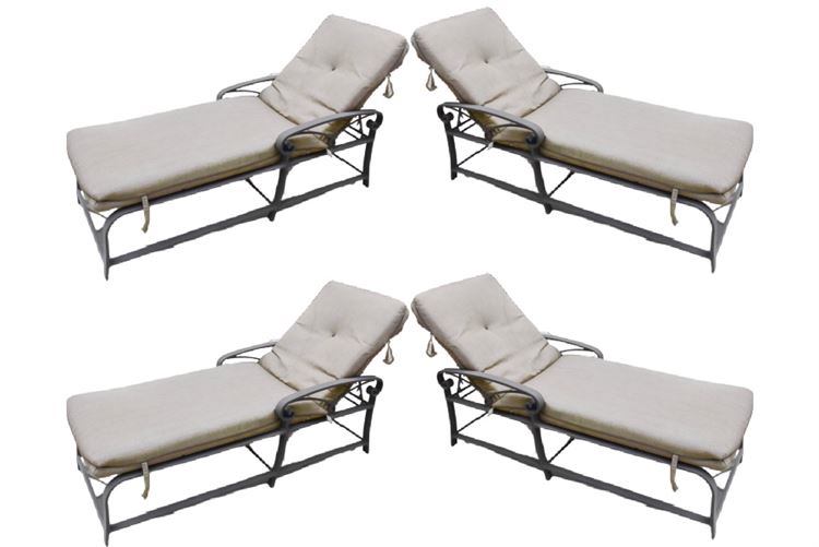 Four (4) Aluminum Chaise Lounges