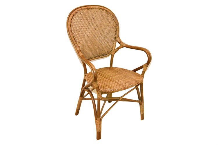 Open Armchair  With Woven Back and Seat