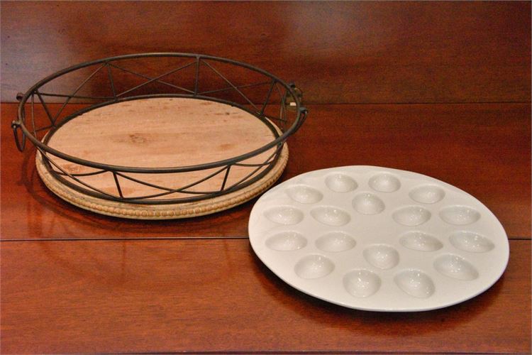 Serving Tray and Egg Dish