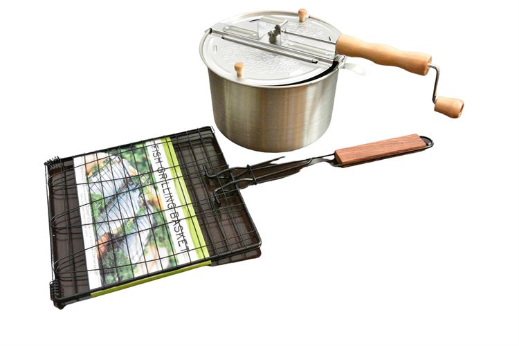 WHIRLY-POP and Fish Grilling Basket