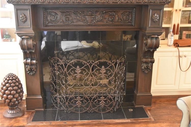 Luxury FRONTGATE Wrought Iron Fireplace Screen