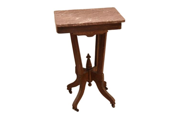 Mahogany Marble Top Stand
