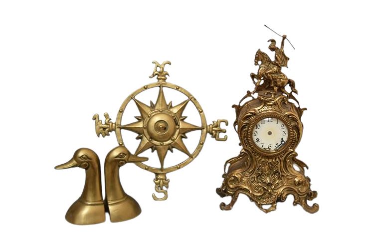 Three Decorative Brass Objects
