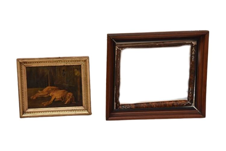Portrait Of Dog and Frame