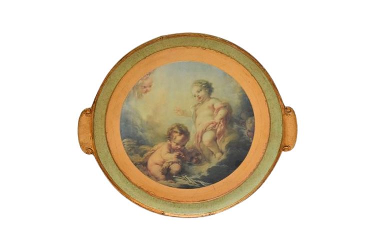 Circular Painting Of Baby Angels