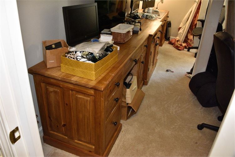 Elongated Wooden Desk