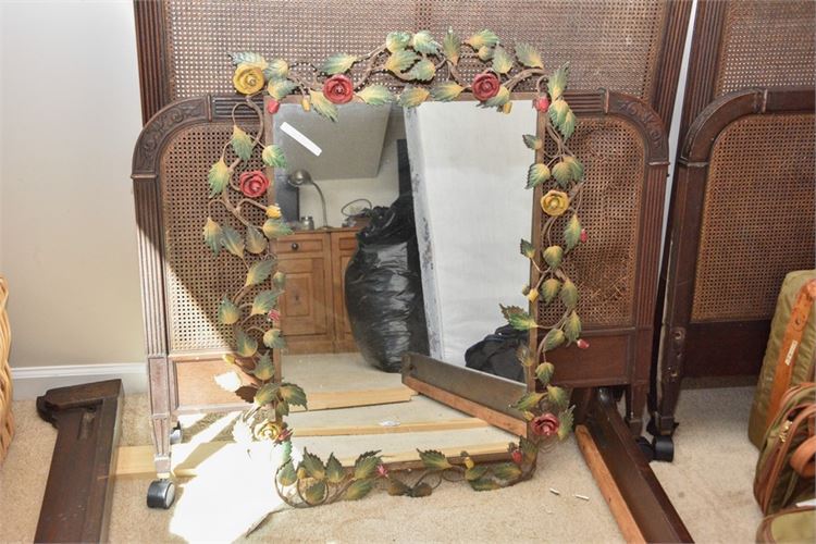 Floral Pattern Wall Mirror