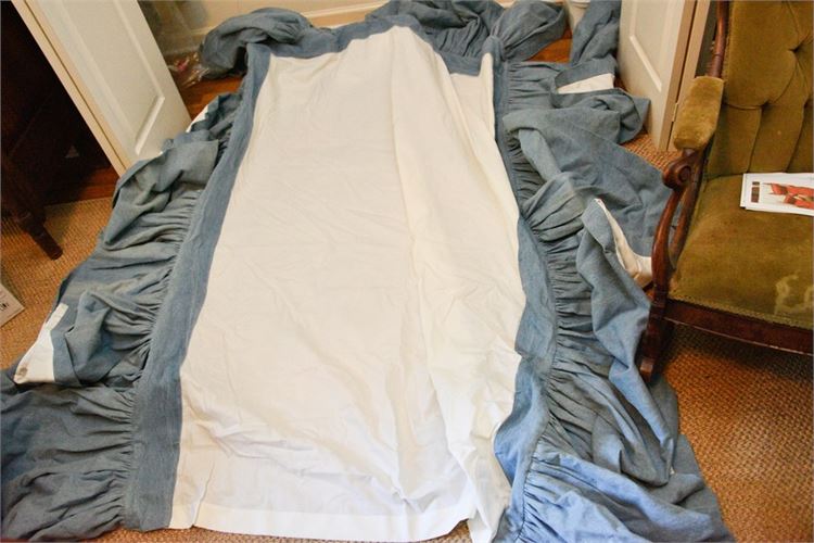 Blue Bed Skirt
