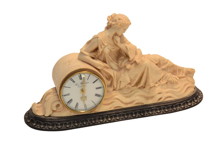 THOMAS BLAKEMORE Classical Style Figural Mantle Clock