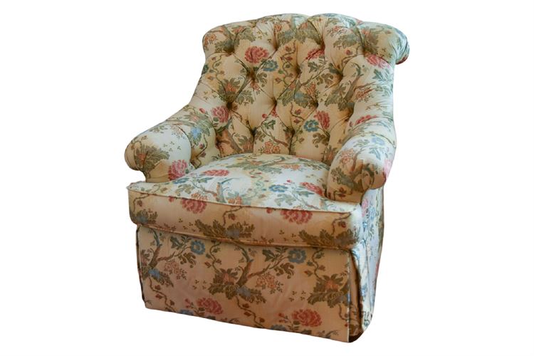 SHERRILL Tufted Floral Pattern Armchair