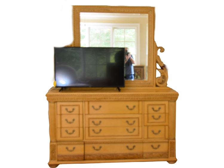 Painted Dresser With Mirror