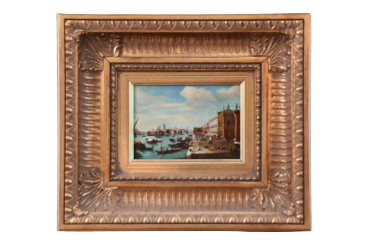 Canal Scene In Gilt Frame