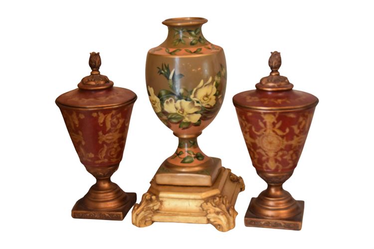 Three (3) Decorative Urns